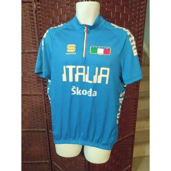 Sportful Italy Cycling jersey Mens XXL Italia Skoda 1/4 Zip - Picture 1 of 4